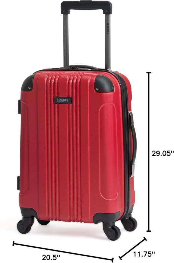 Out of Bounds Lightweight Hardshell 4-Wheel Spinner Luggage, Scarlet Red, 24-Inch Checked - Image 8