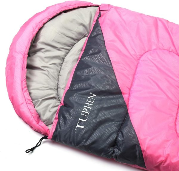 tuphen- Sleeping Bags for Adults Kids Boys Girls Backpacking Hiking Camping, Cold Warm Weather 4 Seasons Indoor Outdoor, Waterproof - Image 5