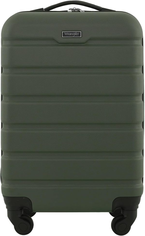 Hardside Carry-On Spinner Luggage, Olive, 20-Inch